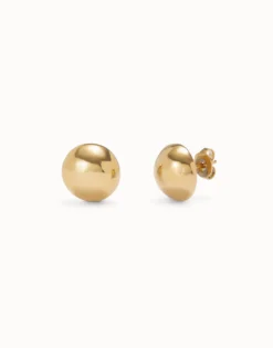 Pendientes bañados en oro 18k en forma de bola