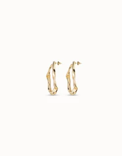 Pendientes maxi de eslabones bañados en oro de 18k