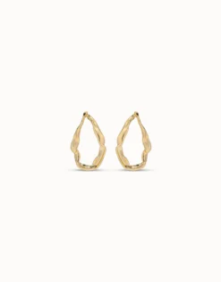 Pendientes maxi de eslabones bañados en oro de 18k