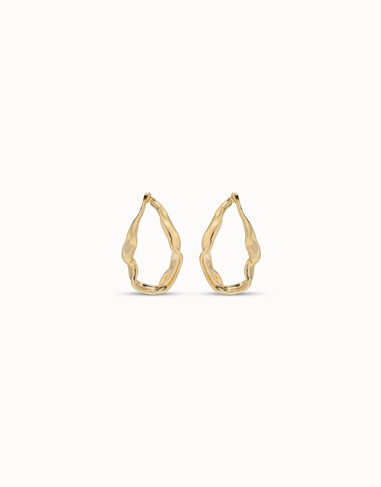 Pendientes maxi de eslabones bañados en oro de 18k