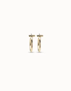 Pendientes redondos bañados en oro de 18k