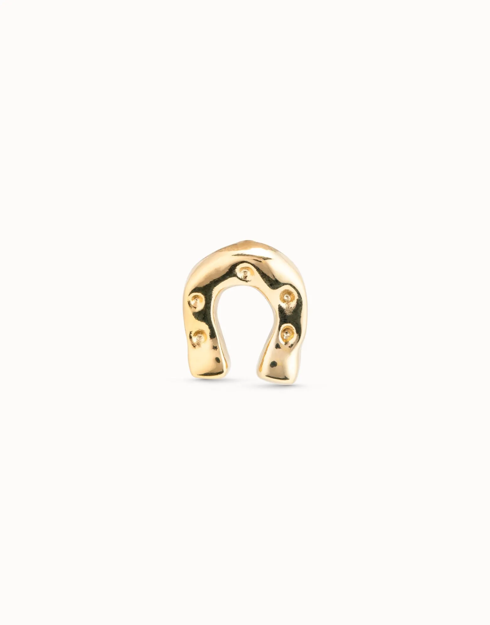 Piercing bañado en oro de 18k de herradura