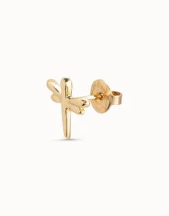 Piercing bañado en oro de 18k de libélula