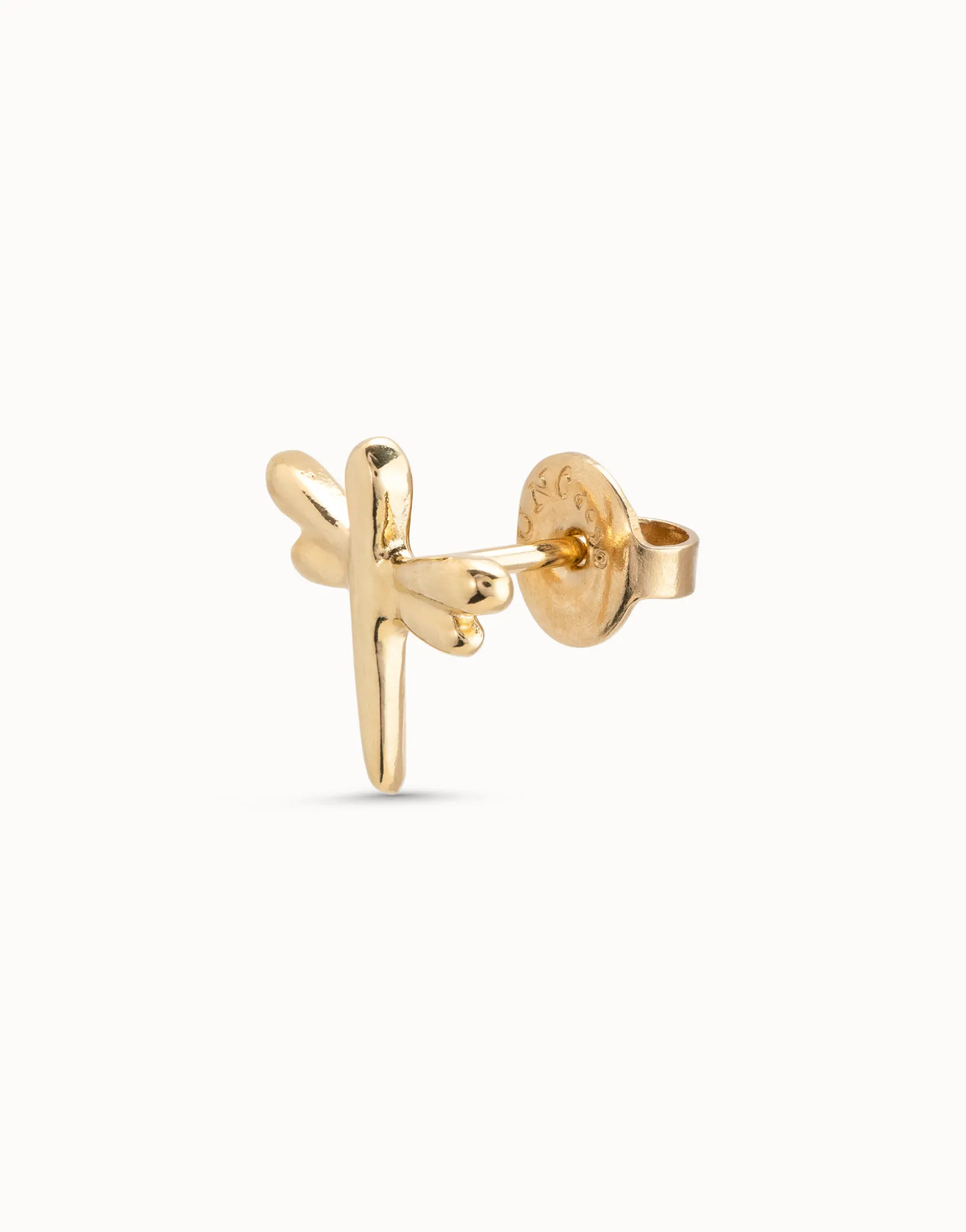 Piercing bañado en oro de 18k de libélula