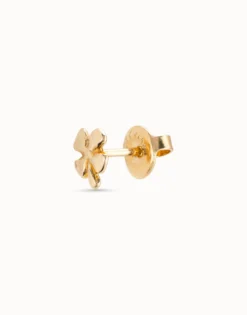 Piercing bañado en oro de 18k de trébol