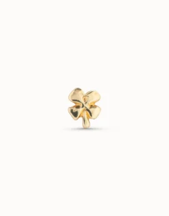 Piercing bañado en oro de 18k de trébol