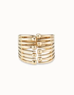 Pulsera bañada en oro de 18k Loved con múltiples cabezas de clavo