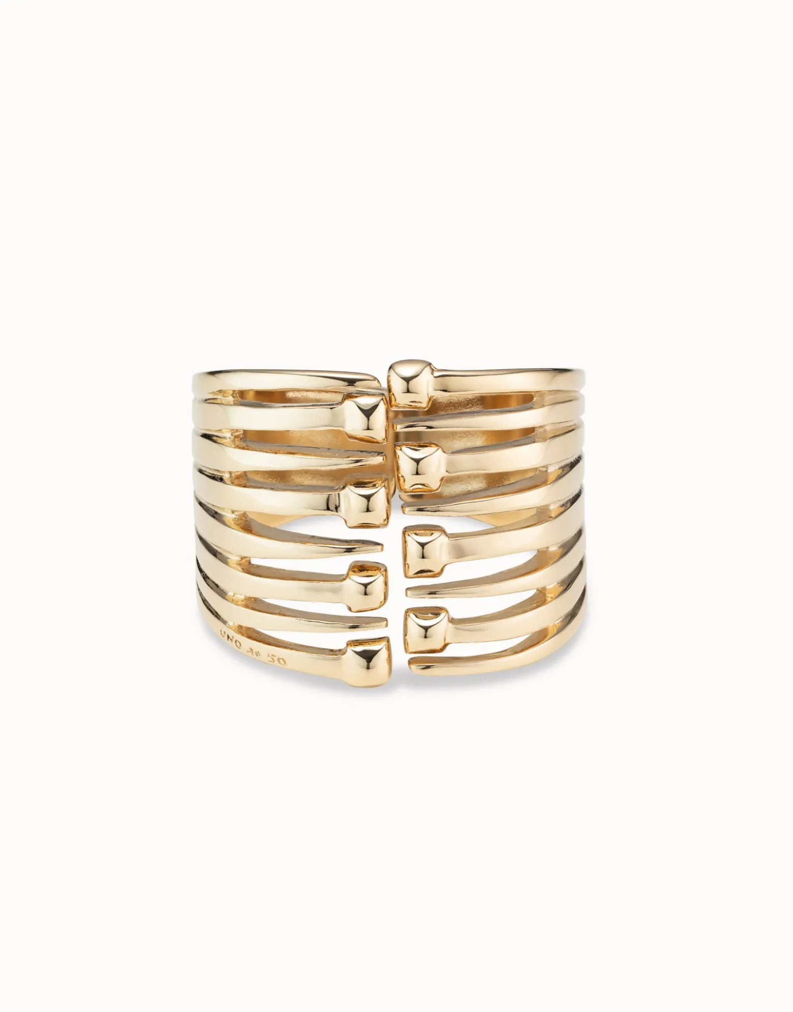 Pulsera bañada en oro de 18k Loved con múltiples cabezas de clavo