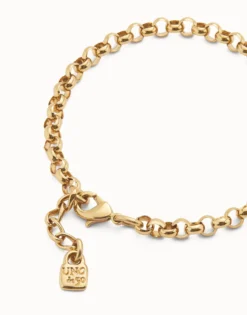 Pulsera cadena bañadas en oro 18k