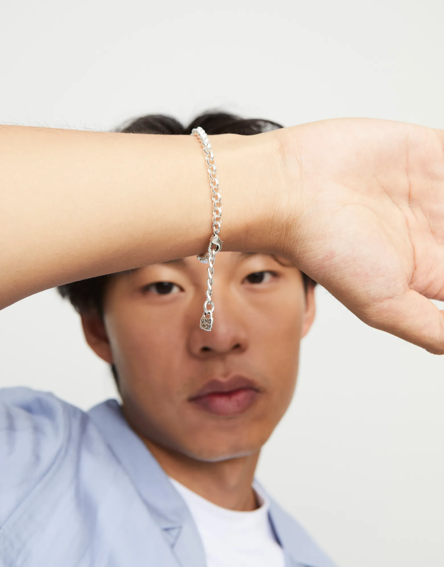 Pulsera cadena bañadas en plata de ley