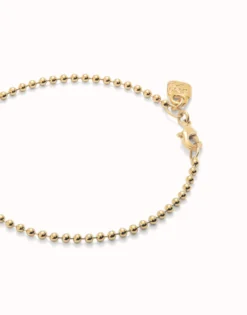 Pulsera con bolas bañada en oro de 18k