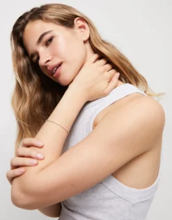 Pulsera con bolas bañada en plata de ley