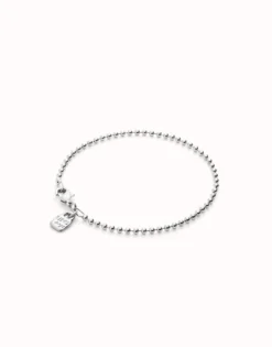 Pulsera con bolas bañada en plata de ley