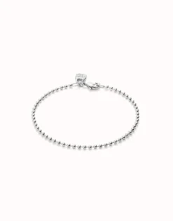 Pulsera con bolas bañada en plata de ley