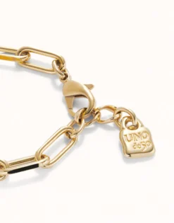 Pulsera con eslabones bañada en oro 18k