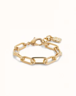 Pulsera con eslabones bañada en oro 18k
