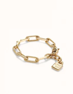 Pulsera con eslabones bañada en oro 18k