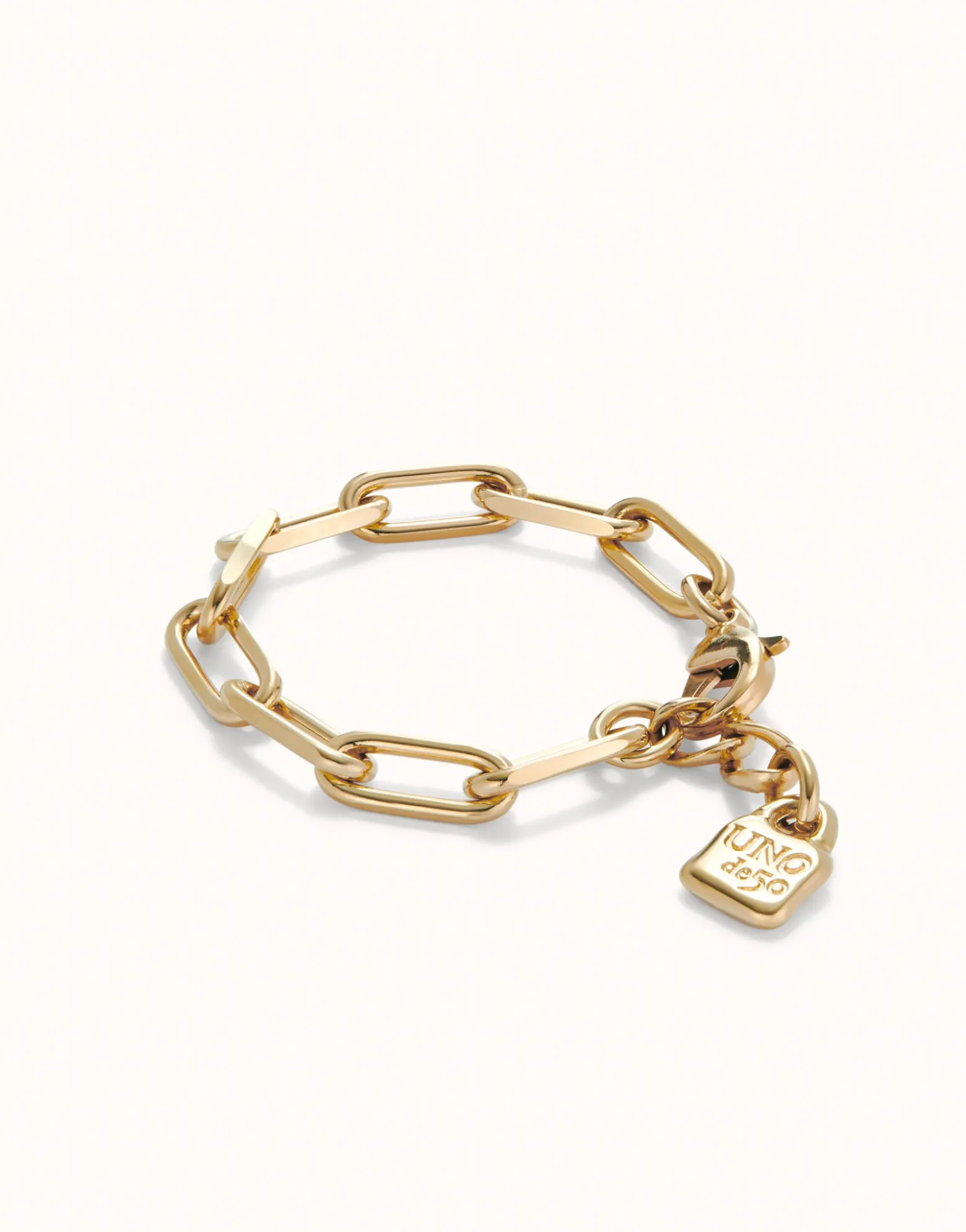 Pulsera con eslabones bañada en oro 18k