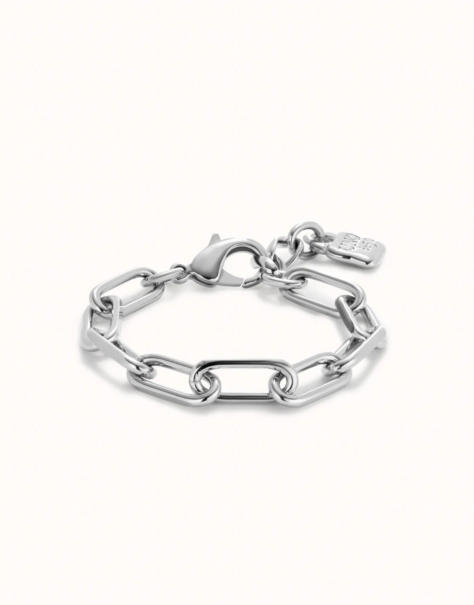 Pulsera con eslabones bañada plata de ley