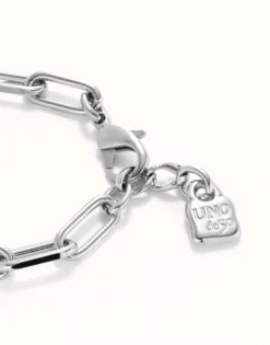 Pulsera con eslabones bañada plata de ley