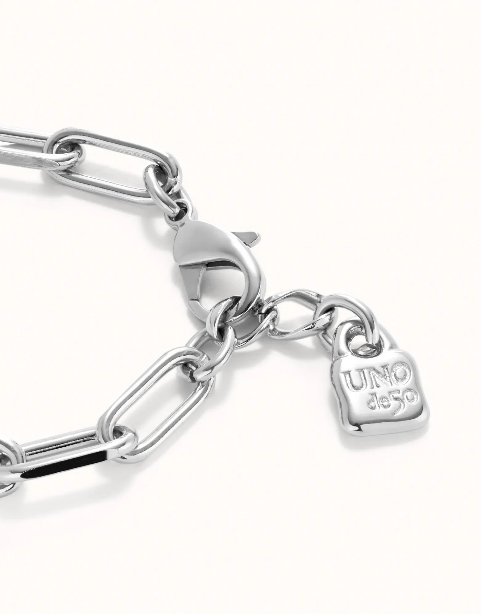 Pulsera con eslabones bañada plata de ley