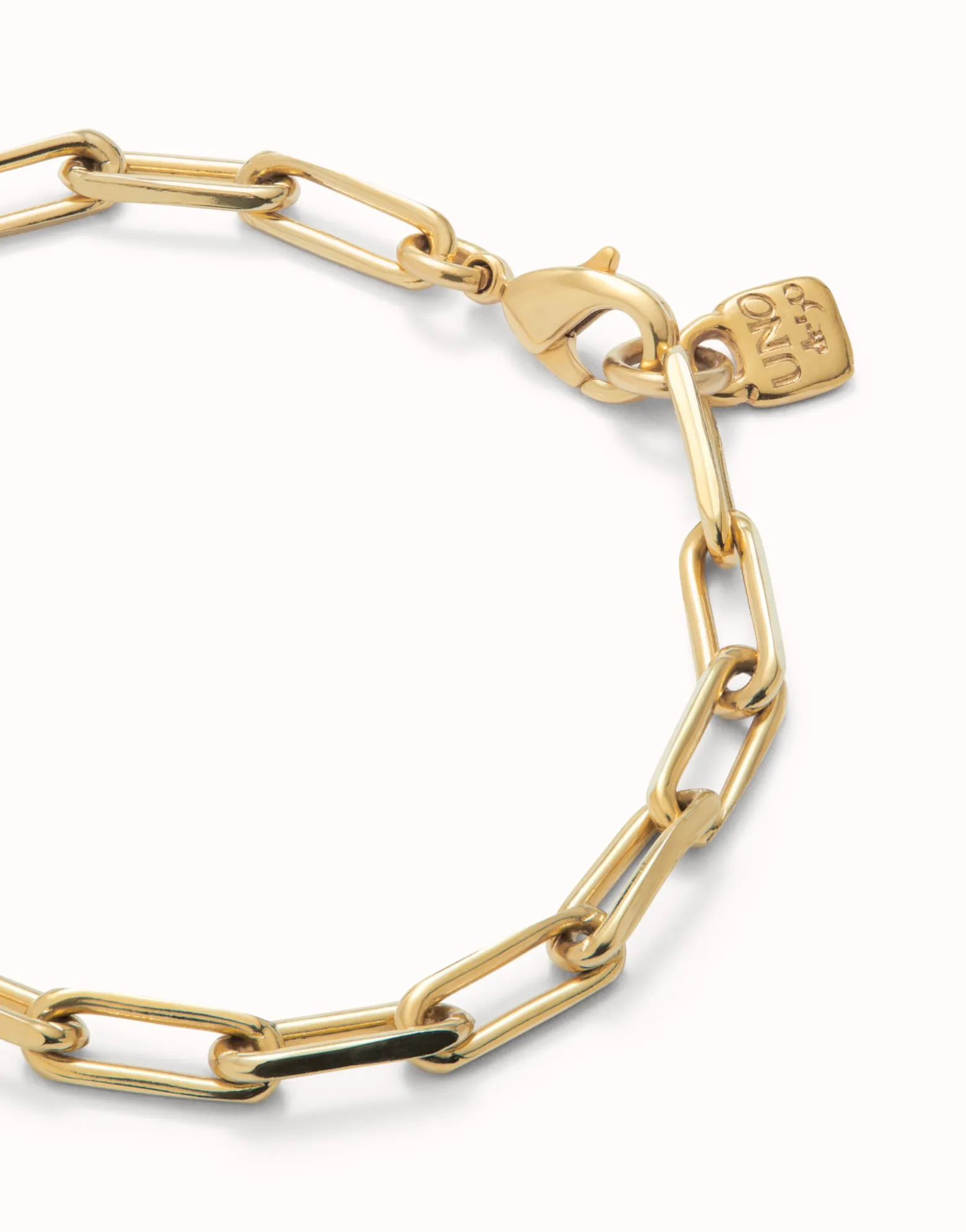 Pulsera con eslabones gandes bañada en oro 18k