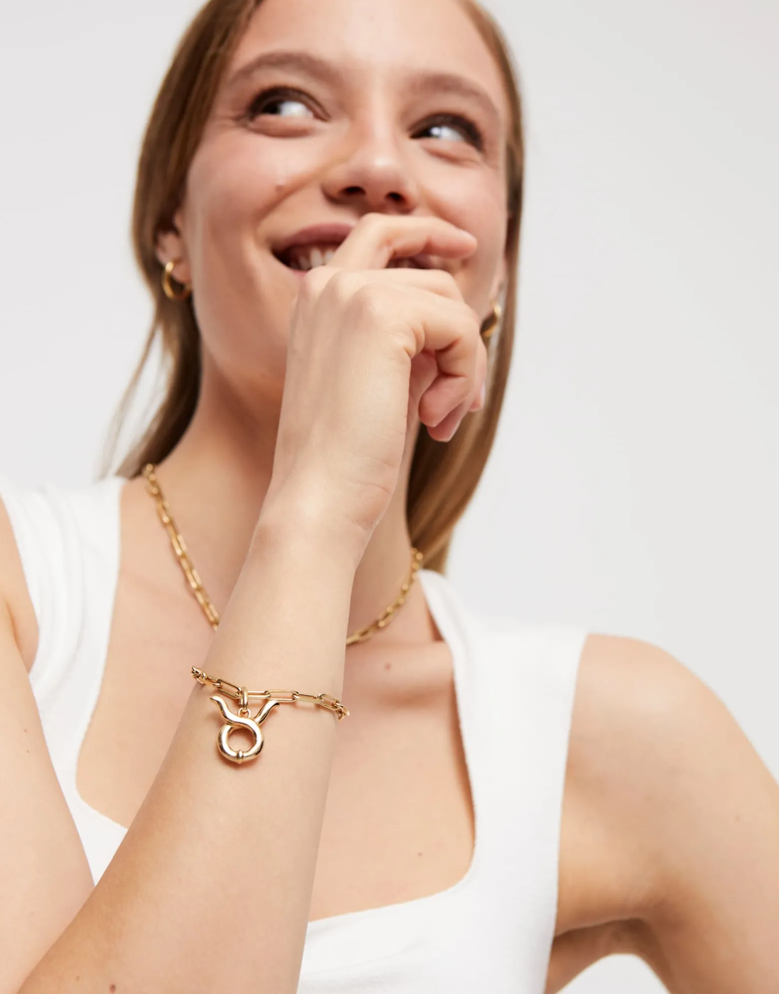 Pulsera con eslabones gandes bañada en oro 18k