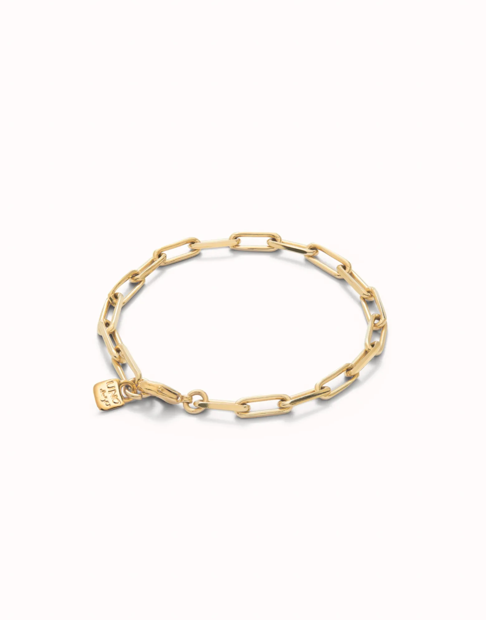 Pulsera con eslabones gandes bañada en oro 18k
