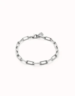 Pulsera con eslabones grandes bañada en plata de ley