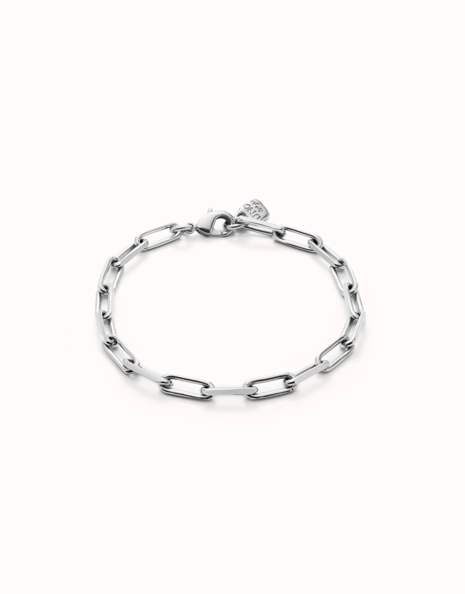 Pulsera con eslabones grandes bañada en plata de ley