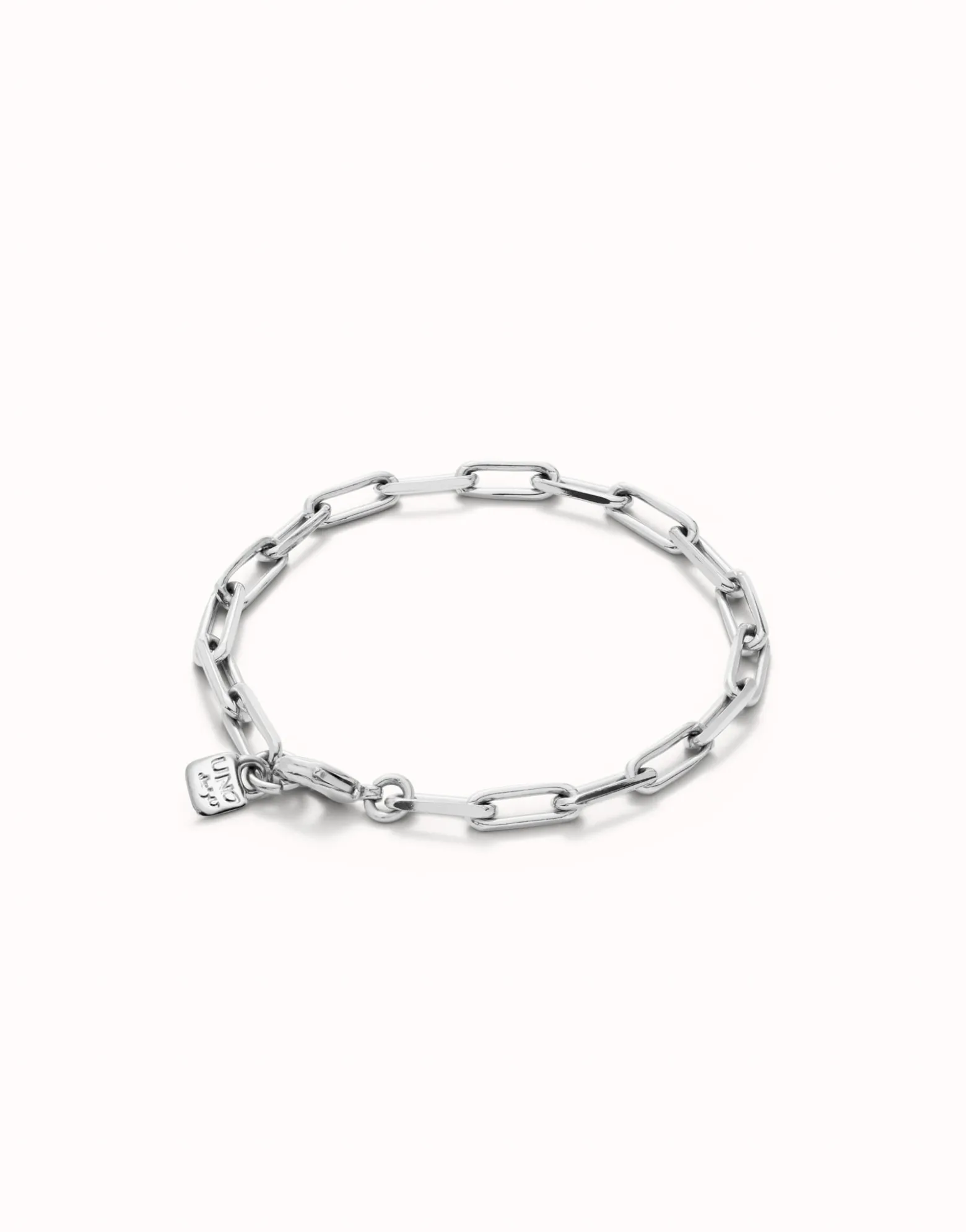 Pulsera con eslabones grandes bañada en plata de ley