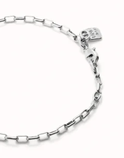 Pulsera con eslabones medianos bañada en plata de ley