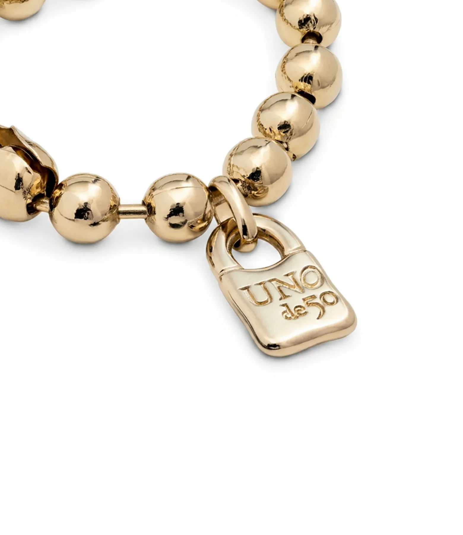 Pulsera de bolas bañada en oro de 18k