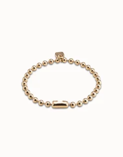 Pulsera de bolitas bañada en oro de 18k