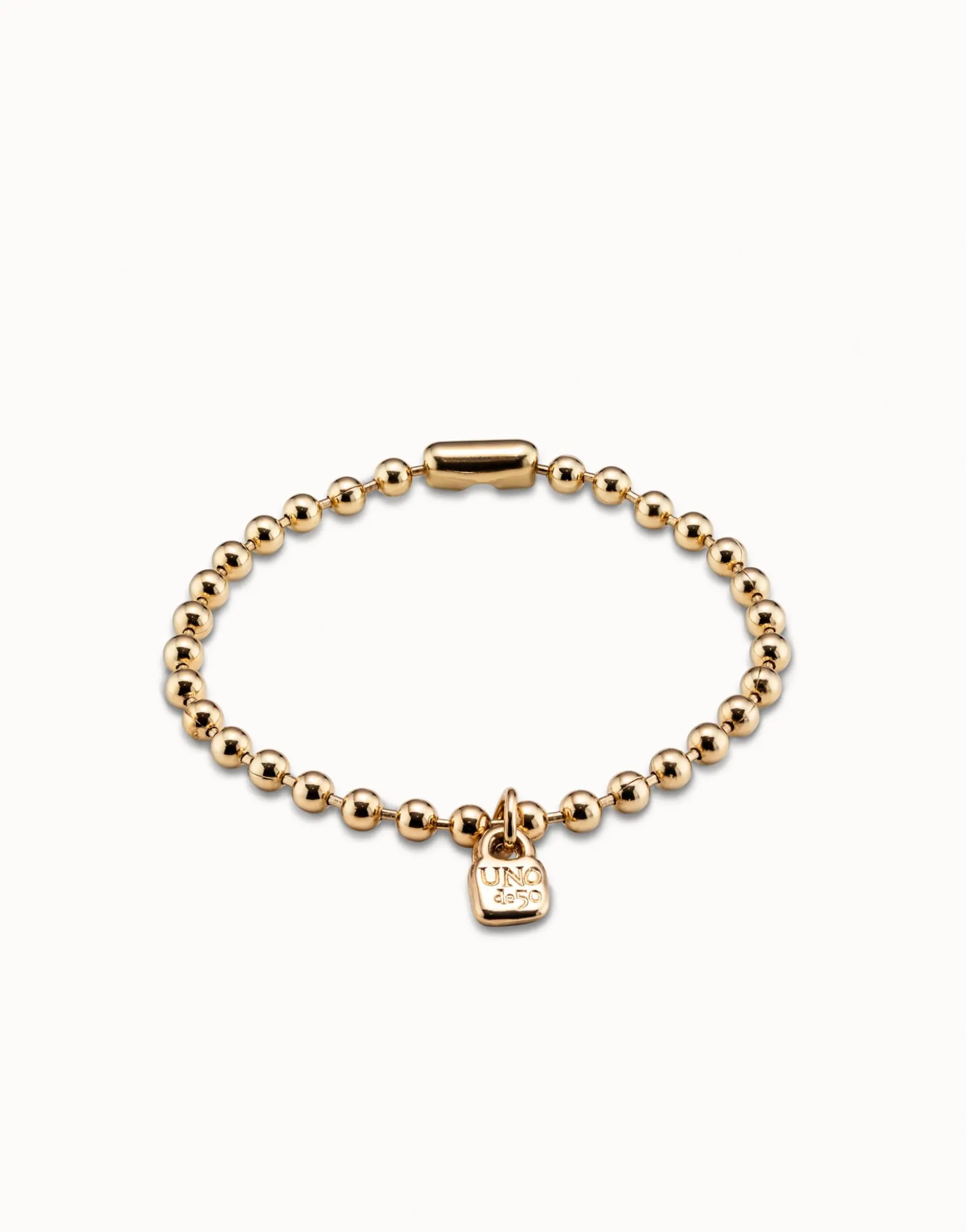 Pulsera de bolitas bañada en oro de 18k