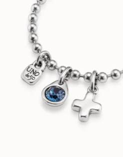 Pulsera de bolitas bañada en plata de ley