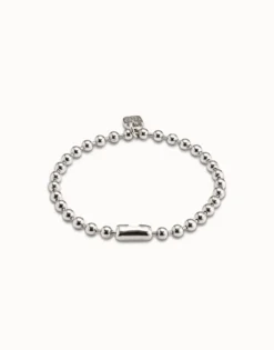 Pulsera de bolitas bañada en plata de ley