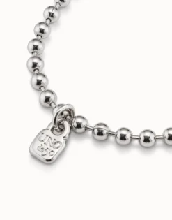 Pulsera de bolitas bañada en plata de ley