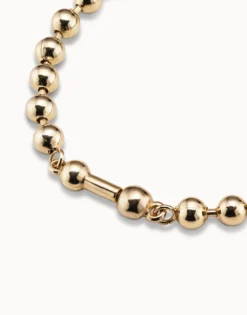 Pulsera de cadena bañada en oro de 18k