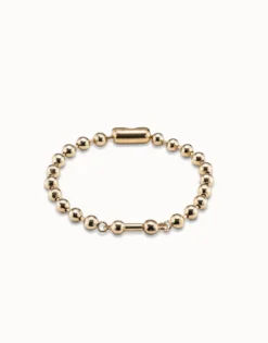 Pulsera de cadena bañada en oro de 18k
