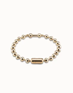 Pulsera de cadena bañada en oro de 18k