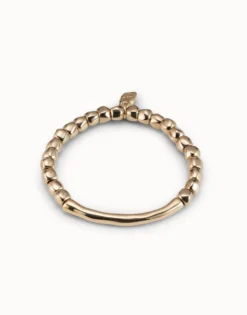 Pulsera de cuentas bañada en oro de 18k