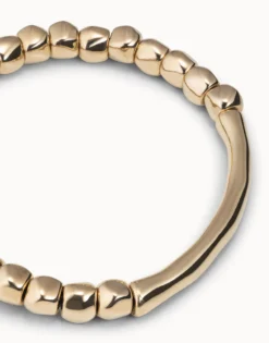 Pulsera de cuentas bañada en oro de 18k