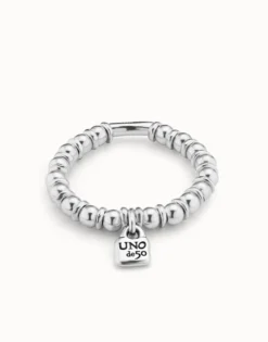Pulsera elástica bañada en plata de ley
