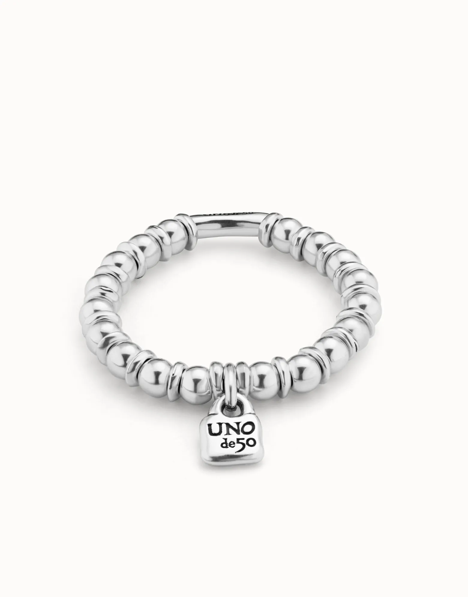 Pulsera elástica bañada en plata de ley