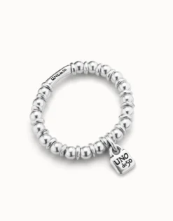 Pulsera elástica bañada en plata de ley