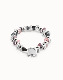 Pulsera en baño en plata de ley con cristales