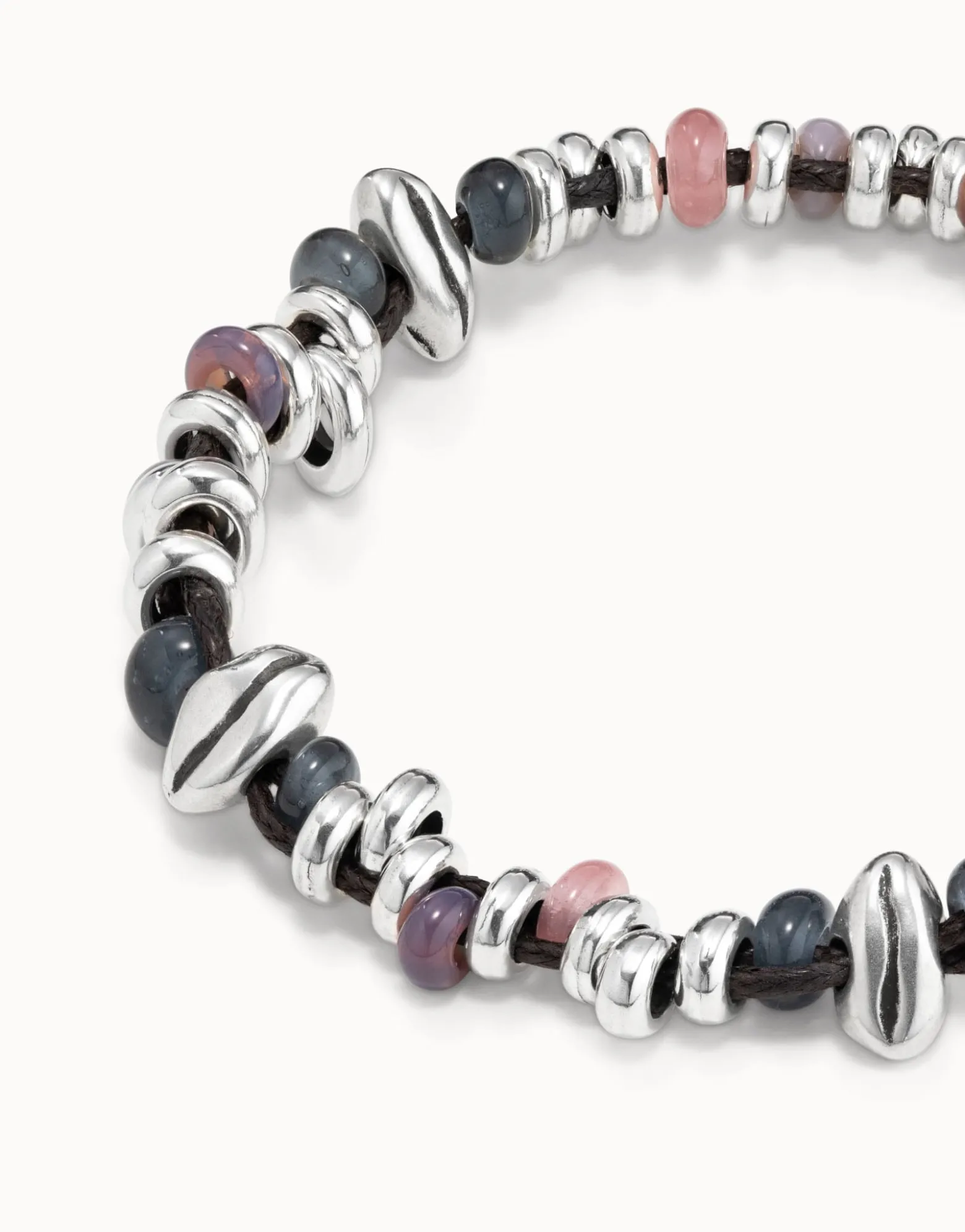 Pulsera en baño en plata de ley con cristales