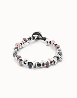 Pulsera en baño en plata de ley con cristales