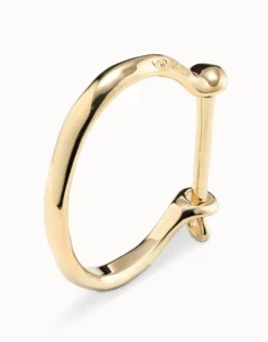 Pulsera rígida bañada en bañado en oro para mujer